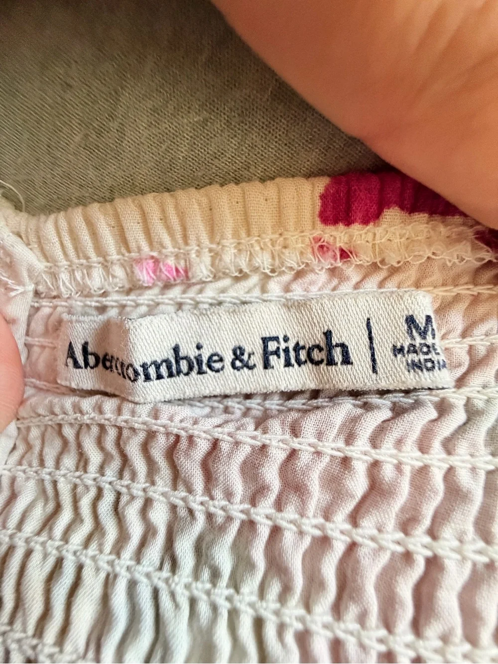 Abercrombie & Fitch Pink Floral V-Neck Tiered Maxi Dress